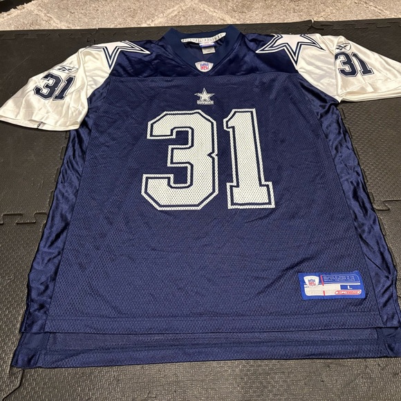 R. Williams #31 Dallas Cowboys Blue/White Reebok NFL Jersey Men's Large On Field - Picture 1 of 4
